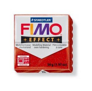 Modelovacia hmota FIMO Effect termotvrdnúca - 56 g - Trblietavá Červená (kreatívne potreby)