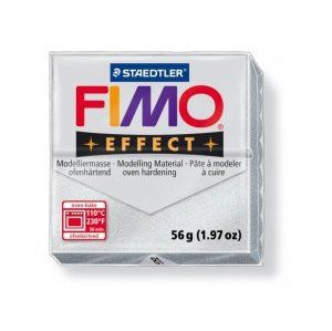 Modelovacia hmota FIMO Effect termotvrdnúca - 56 g - Metalická Strieborná (kreatívne potreby)