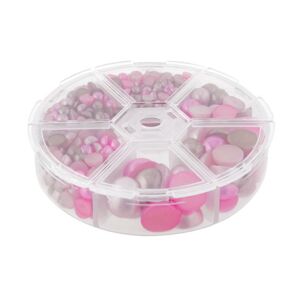 Set plastových perličiek | ružové