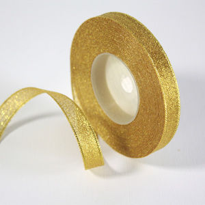 Stuha s trblietkami 12 mm - rôzne farby -  Gold (kreatívne potreby)