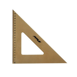 Profesionálne trojuholníkové pravítko LENIAR 45° / 21 cm