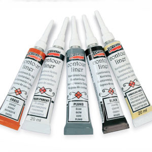 Kontúrovacia farba PENTART - 20 ml - silver (farby PENTART)