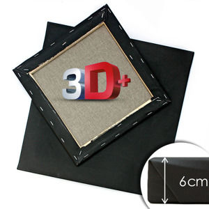 3D+ Čierne maliarske plátno na ráme 40x60 cm (maliarske plátna ARTMIE)