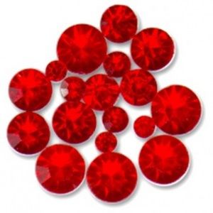 Akrylové kamienky špicaté 250ks 2-4mm - červené (Akrylové kamienky na zdobenie)