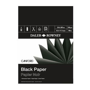 Blok čiernych papierov Daler-Rowney Canford A4 (Blok čiernych papierov / rôzne formáty)
