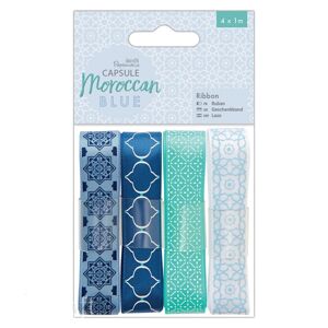 Sada dekoračných stúh - Moroccan Blue - 4 x 1 m