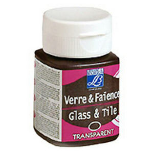 Farba na sklo a keramiku GLASS&amp;TYLE 50ml - transparent - Chocolate (trasparentné farby na sklo,keramiku a porcelán)