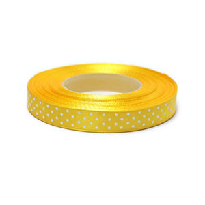 Bodkovaná stuha 12 mm - yellow (Kreatívne potreby)