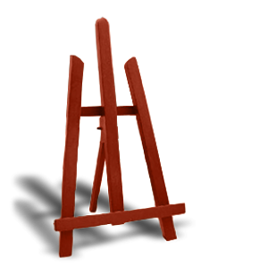 Maliarsky stojan stolový - 011M Červená (maliarske stojany ARTMIE)