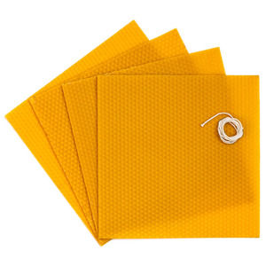 Pláty z včelieho vosku / 4 ks v balení Yellow (Včelí vosk - pláty )