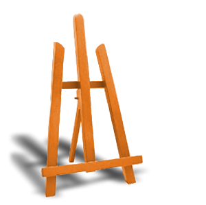 Maliarsky stojan stolový - 011M Oranžova (maliarske stojany ARTMIE)