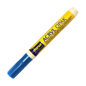 ACRYL akrylová uneverzálna fixka hrubá 2mm / 6 ml - svetlo modrá (Akrylové univerzálne fixky DARWI)