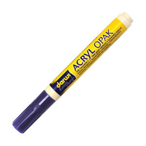 ACRYL akrylová univerzálna fixka hrubá 2mm / 6 ml - fialová (Akrylové univerzálne fixky DARWI)