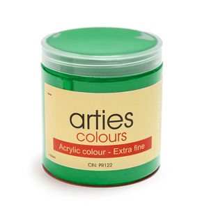 Akrylová farba Arties Colours 250 ml - Permanent Green Middle (Akrylové farby Česká výroba)