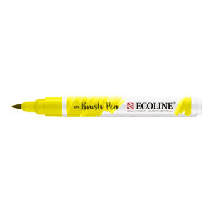 Akvarelové pero Ecoline brush pen / Lemon Yellow 205 (Akvarelové pero Ecoline brush pen)