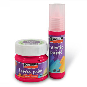 Farba na textil - 50 ml - carmin (farby na textil PENTART)