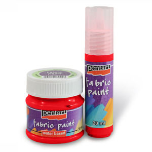 Farba na textil PENTART - 20 ml - red (Farby na textil Pentart)