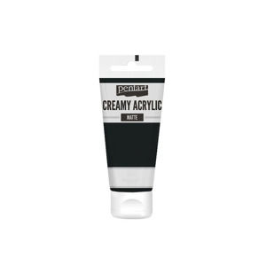 Krémová akrylová farba matná Pentart 60 ml Black (Krémová akrylová farba 60 ml / rôzne odtiene)
