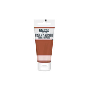 Krémová akrylová farba pololesklá Pentart 60 ml Red-brown clay (Krémová akrylová farba pololesklá 60 ml / rôzne odtiene )