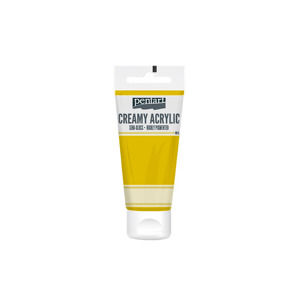 Krémová akrylová farba pololesklá Pentart 60 ml Yellow (Krémová akrylová farba pololesklá 60 ml / rôzne odtiene )