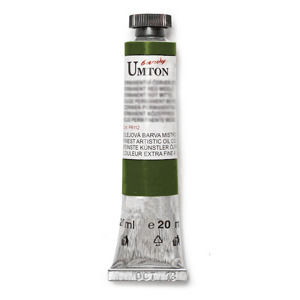 Olejová farba Umton -Bohemian green earth - im. 20 ml (Olejové farby Česká výroba )