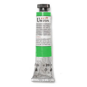 Olejová farba Umton -Cadmium green light 20 ml (Olejové farby Česká výroba )