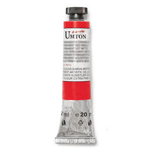 Olejová farba Umton -Cadmium red deep 20 ml (Olejové farby Česká výroba )