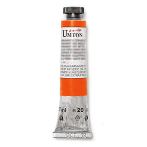 Olejová farba Umton -Cadmium red light 20 ml (Olejové farby Česká výroba )