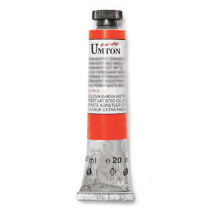 Olejová farba Umton -Cadmium red middle 20 ml (Olejové farby Česká výroba )