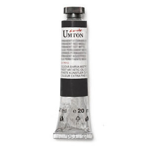 Olejová farba Umton -Iron oxide black 20 ml (Olejové farby Česká výroba )
