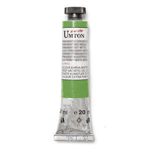Olejová farba Umton -Permanent green lightest 20 ml (Olejové farby Česká výroba )