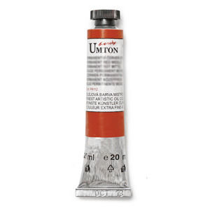 Olejová farba Umton -Permanent red light 20 ml (Olejové farby Česká výroba )