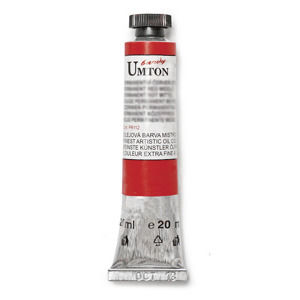 Olejová farba Umton -Permanent red middle 20 ml (Olejové farby Česká výroba )