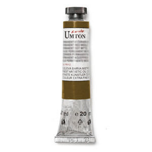 Olejová farba Umton -Raw umber 20 ml (Olejové farby Česká výroba )