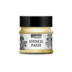 Šablónovacia pasta perleťová Stencil paste Pentart 50ml - vanilla (Šablónovacia pasta perleťová)