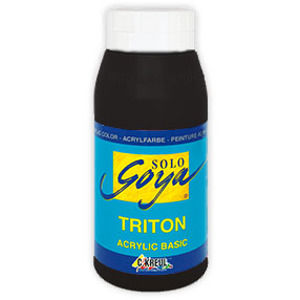Akrylová farba Solo Goya TRITON 750 ml - Black  (akrylové farby)